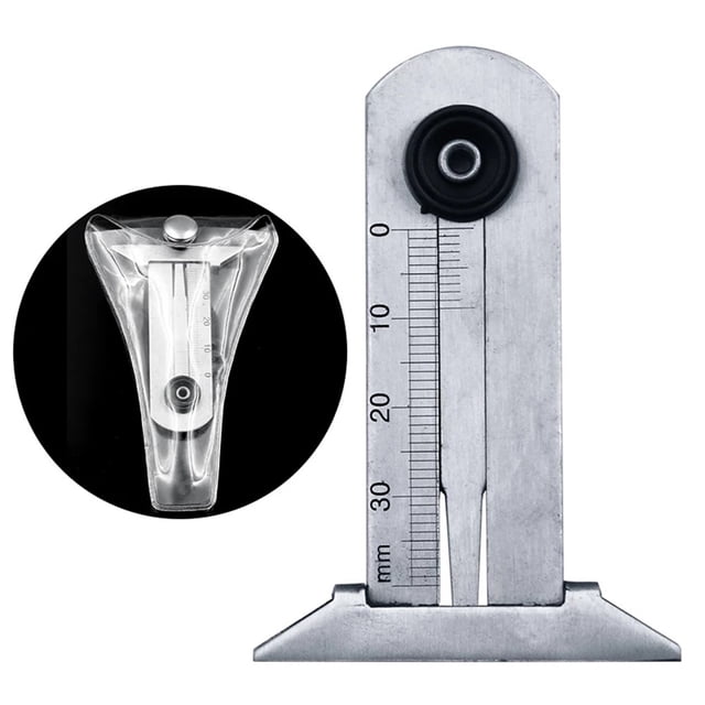 Stainless Steel Car Tyre Tire Tread Depth Gauge Meter Ruler Caliper Measure Tool