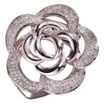 thumbnail image 1 of Brooch Pin Flower Twist Shape Sparkling Rhinestones Imitation Pearls Decor Scarf Buckle Sweaters Collars Hats Bags Coats Scarves Accessory, 1 of 8