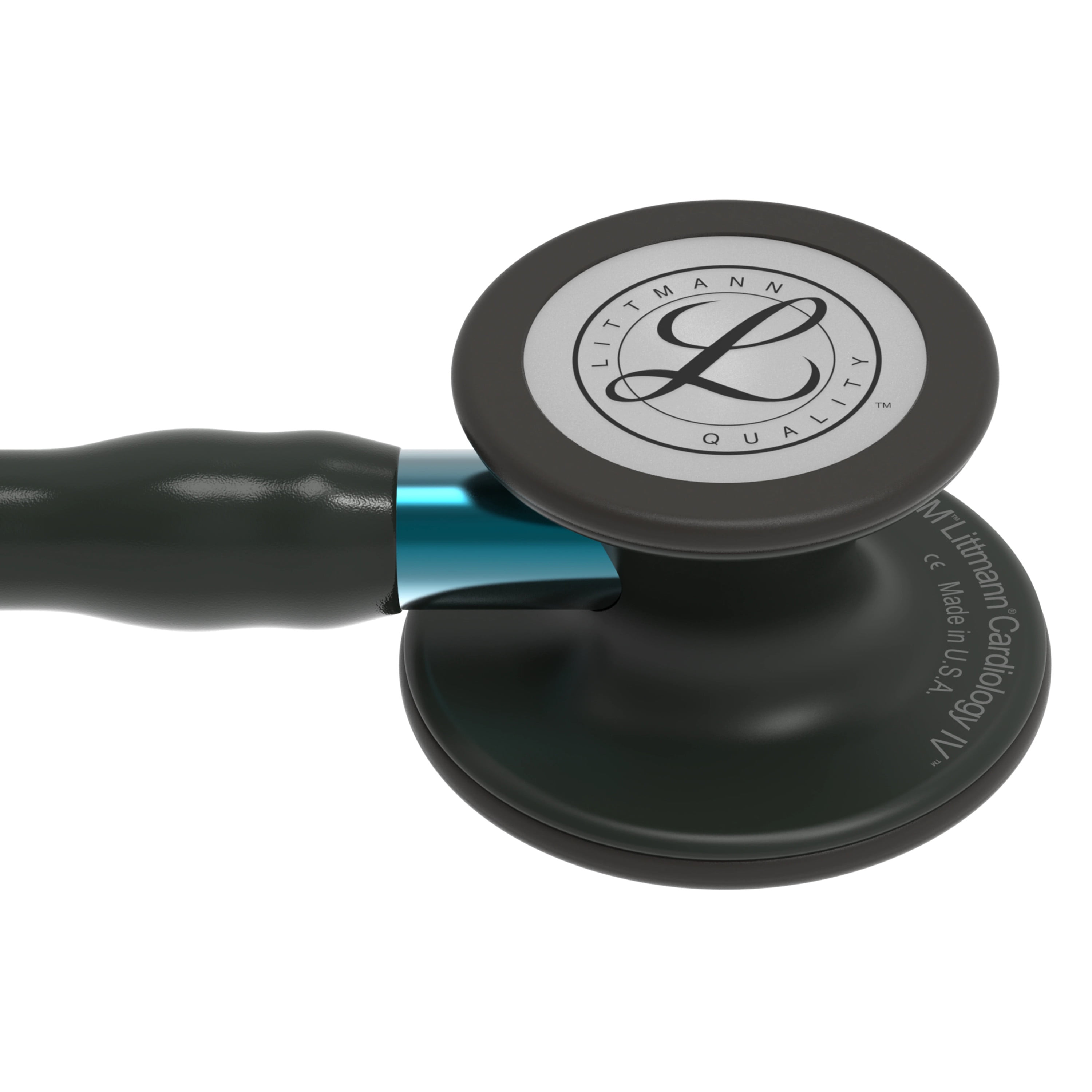 3M Littmann Cardiology IV Diagnostic Stethoscope, Stainless Steel Black-Finish Chestpiece, 27" Black Tube, Blue Stem