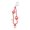 Watermelon Red, variant on Dainty Half Apple Plastic Keychain With Red Bow Charm Design For Keys Bag Plastic Red One Size Cute Fruit Gift For All Season