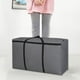 thumbnail image 1 of Bolsa de Almacenamiento de Tela Reforzada Extra Grande 100x58x28cm, Impermeable, Cremallera Resistente, Ventana de PVC Transparente, Negra o Gris, 1 Unidad, 1 of 6