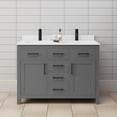 thumbnail image 2 of Wyndham Collection Beckett 48" Wood Double Bathroom Vanity in Gray/Black, 2 of 6