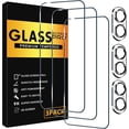 thumbnail image 1 of 3 Pack Screen Protector for iPhone 16 Plus with 3 Pack Camera Lens Tempered Glass Protector, 6.7 Inch HD Clear 9H Hardness Full Coverage, Scratch Resistent, Easy Installation, Bubbles Free, 1 of 6