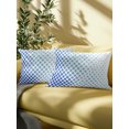 thumbnail image 5 of Outdoor Pillows Waterproof, Blue Polka Dots Bedding Throw Pillows with Insert for Couch Sofa Bed, Modern Abstract Art Ombre 12x20 Inch Pillowcases Decorative Camping Patio Pillow Set of 2, 5 of 8