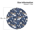 thumbnail image 2 of Lsque Forest Elk Pattern 4" Drink Coasters Set of 4, PVC Leather Absorbent Coasters, Table Coaster Set Decorative Coffee Cup Coasters Housewarming Gift -Round Shape, 2 of 6
