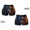 thumbnail image 6 of Yiaed Forest Cool Lion Print Women's Athletic Shorts Running Shorts Sporty Short High Waisted Elastic Workout Shorts for Yoga Gym Running & Sports -X-Large, 6 of 8