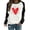 Black, variant on WXLWZYWL Trendy Sweatshirts For Women 2023 Women Long Sleeves Casual Valentine'S Day Printing Round Neck Sweatshirt Crewneck Pullover Tunic Tops