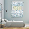 thumbnail image 6 of Jellyfish Kitchen Curtains Valances and Tiers Set of 3 Watercolor Ocean Blue Jellyfish Fish Seaweed Tier Curtains and Valance with Rod Pocket for Small Windows, 27.5"x24", 6 of 9