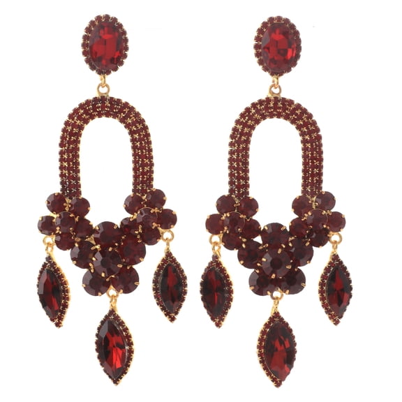 Large Rhinestone Chandelier Earrings