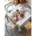 thumbnail image 6 of Spring Groundhog Table Cloth, Waterproof Tablecloth for Square Tables, Watercolor Sunflower Botanical Butterfly Reusable Washable Fabric Table Cover for Restaurant Kitchen Dining Tables 54"x54", 6 of 9