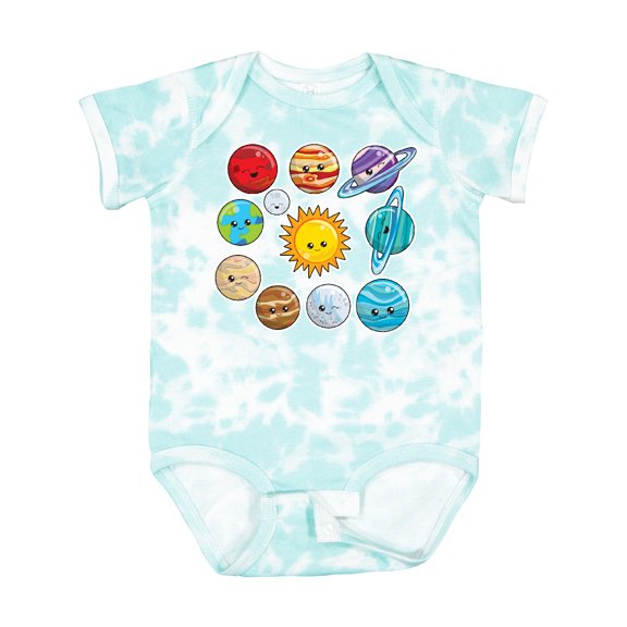 Inktastic Happy Sun Moon and Planets Boys or Girls Baby Bodysuit