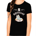 thumbnail image 2 of 8th Birthday Girl Shirt 8 Year Old Girl Birthday Shirt Cat Shirts for Girls Cute Girls Birthday Shirt, 2 of 7