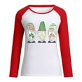 thumbnail image 3 of QIPOPIQ T-Shirts à Manches Longues pour Femmes Col Rond T-Shirts de la Saint-Patrick T-Shirt Imprimé Trèfle T-Shirt Vert Chanceux T-Shirts de la Saint-Patrick Hauts Col Rond Offres de Vacances, 3 of 5