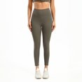 thumbnail image 2 of Womens High Waist Seamless Gym Leggings, Squat Proof Stretchable Tight Sports Pants for Yoga Workout Gray M, 2 of 6