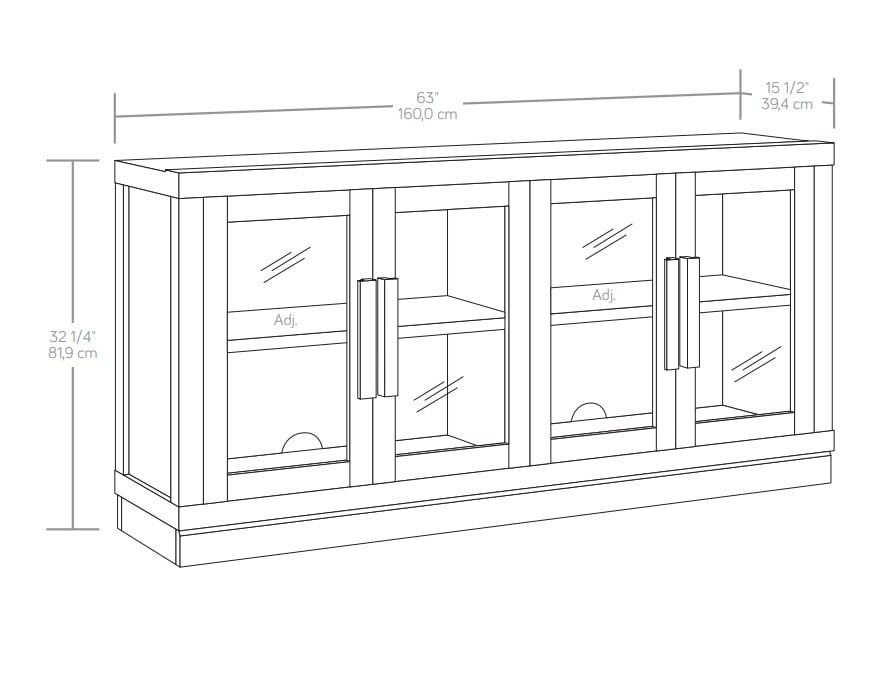 Better Homes & Gardens Ezra TV Stand for TV's up to 70", Warm Walnut finish