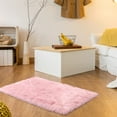 thumbnail image 6 of YJ.GWL Fluffy Faux Sheepskin Plush Area Rug Soft Fuzzy Rugs Floor Carpet for Bedroom Living Room, 2'x 3',Pink, 6 of 7