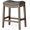 Single Reclaimed Oak Finish With Ronan Stone, variant on 26 Inches – Saddle Stool with Footrest – Grey Solid Wood Frame & Grey Fabric Upholstery – Perfect for Kitchen Islands & Counters