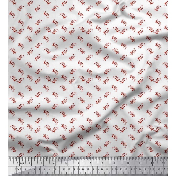 Soimoi Crepe Silk Fabric Floral Shirting Printed Craft Fabric by The Yard 42 Inch Wide