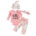 thumbnail image 1 of Set de ropa wybzd Im New Here para recién nacidos, niñas y niños, 4 piezas, 1 of 8