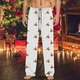thumbnail image 2 of CONZONE Christmas Men's Pajamas Pants Wide Leg Pajama Pants for Men Casual Xmas Deer Graphic Soft Loose Fit Fall Winter Pjs Trousers Cozy Homewear Loungewear, 2 of 4