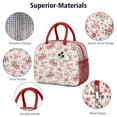 thumbnail image 4 of Lunch Bag Lunch Box for Women Reusable Insulated Lunch Cooler Bags,Large Capacity for Work Travel Picnic,Water-Resistant Pioneer Colorful Floral Lunch Tote Bag Gifts for Woman Mom Red, 4 of 6