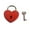 Red, variant on KYAIGUO Valentines Day Decoration Padlock with Key Love Lock Love Lock for Bridge 2.3x1.7in(Green)
