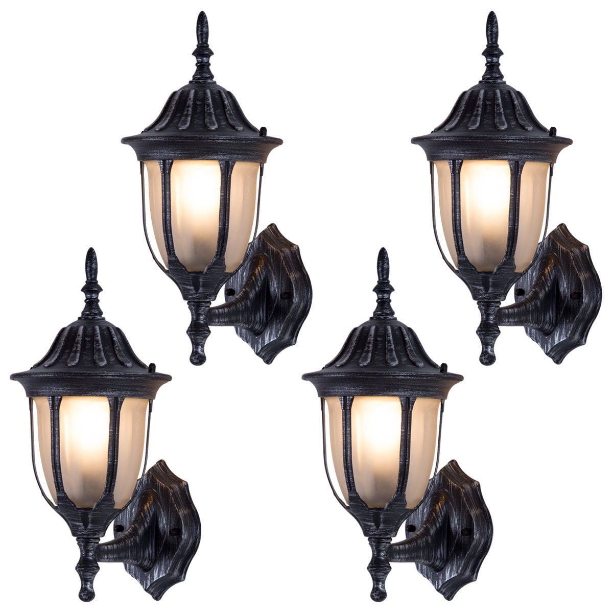 Costway Outdoor Garages Front Porch Light Exterior Wall Fixtures Waterproof 4 Pack Costway Outdoor Garages Front Porch Light Exterior Wall Fixtures Waterproof 4 Pack
