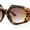 Tortoise - Brown, variant on Womens Mod Thick Bevel Frame Butterfly Designer Fashion Sunglasses Tortoise - Brown