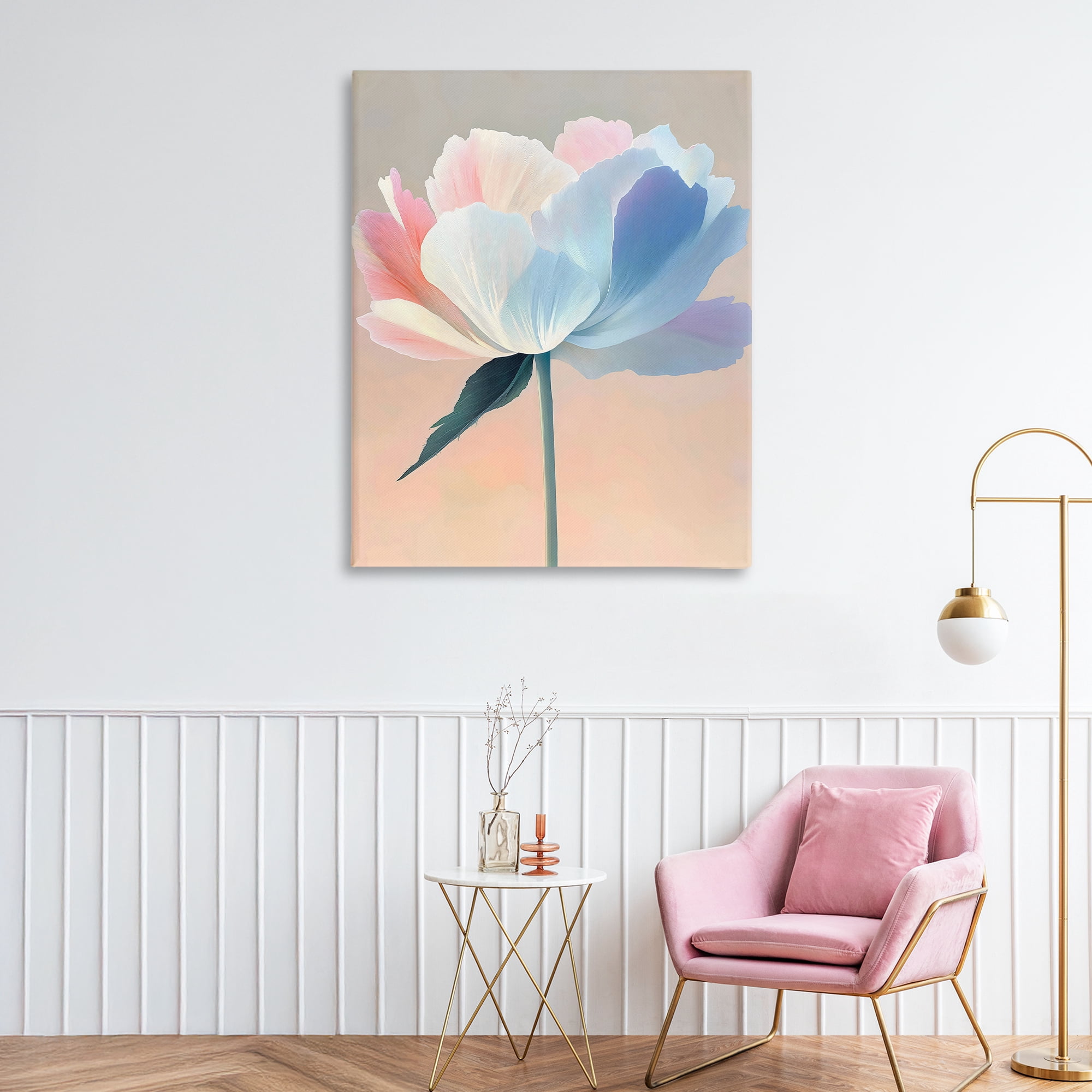 Stupell Industries Pink & Blue Flower Serenity Canvas Wall Art, design by The Prints Vibe