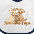 thumbnail image 4 of Inktastic I Love My Nana and Papa Cute Dogs Boys or Girls Baby Bib, 4 of 4