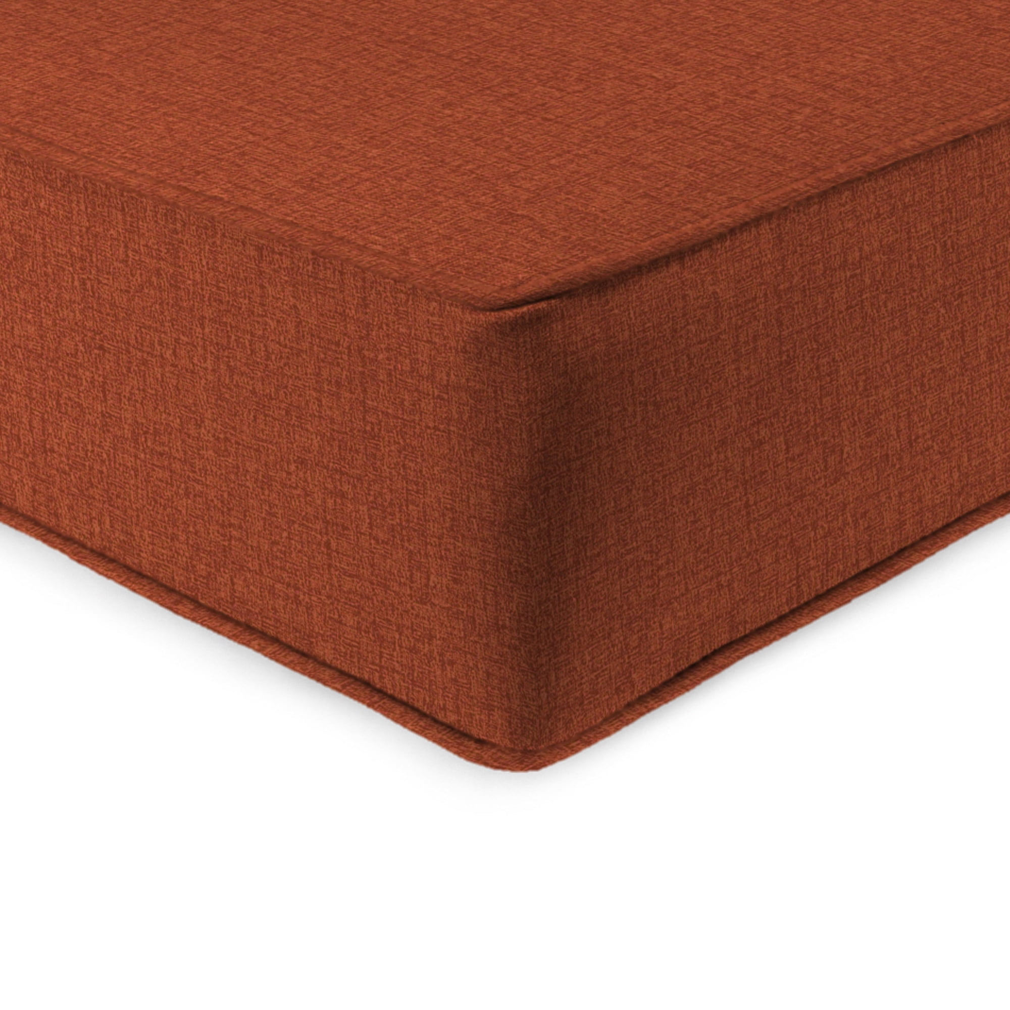 Jordan Manufacturing 46.5" x 24" McHusk Brick Red Crosshatch Rectangular Outdoor Deep Seat Chair Cushion Set with Welt
