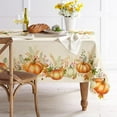 thumbnail image 4 of Thanksgiving Tablecloth, Autumn Pumpkins Vines Rectangle Table Cloth 60x84 Inch, Maple Leaf Fall Harvest Tablecloths, Waterproof Spillproof Table Cover for Dinner Kitchen Party Holiday Decoration, 4 of 5