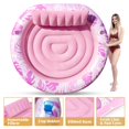 thumbnail image 6 of SLOOSH Inflatable Tanning Pool Lounger Float for Adults, 72" x 65" Large Suntan Tub Pool Floats Tanning Bed Blow up Pool Raft Lounge Floatie for Lake, Outdoor, Backyard, Swimming Pool, 6 of 7