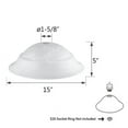 thumbnail image 2 of Aspen Creative 23502-01, Etched Alabaster Traditional Glass Shade for Medium Base Socket Torchiere Lamp, Swag Lamp and Pendant,15" Diameter x 5" Height., 2 of 5