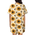 thumbnail image 3 of Xecao Sunflowers And Bee print Swimsuit for women, Summer-ready, sporty style.Quick-dry fabric. Many sizes & colors., 3 of 9