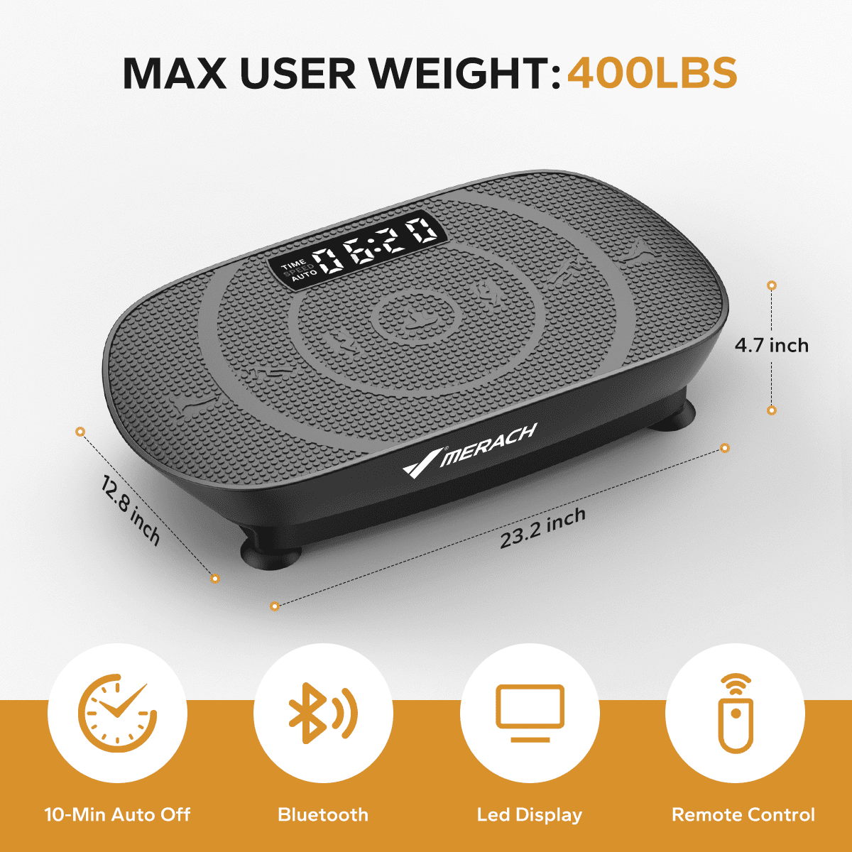 MERACH Vibration Plate Exercise Machine, Whole Body Shake Plate Exercise Machine with Remote Control