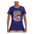 thumbnail image 2 of Wild Bobby Betty Boop Peace, Love and Girl Power Betty Boop Womens T-Shirt, Purple, Small, 2 of 5