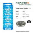 thumbnail image 3 of Renata 317 SR516SW Batteries - 1.55V Silver Oxide 317 Watch Battery (2 Count), 3 of 6