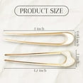thumbnail image 3 of French Hair Pins, U-shaped Hair Pins for Women for French Twist Hair, 2/3PCS Metal Decorative Hair Pin Prestige Twists, Buns and Updos with No Hair Damage(Gold + Black), 3 of 9