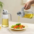 thumbnail image 6 of Leakproof Olive Oil Dispenser Bottle - Automatic Flip Top, No Drip Nozzle, Durable Glass Container for Easy One-Handed Pouring - 630ML, 6 of 6