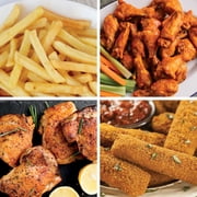 Ninja Foodi 4-in-1 Air Fryer, 7-Qt MegaZone FlexBasket, 4 Functions, Smart Finish Cook 2 Foods 2 Ways, Air Fry, Roast, DZ070 Black