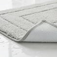 thumbnail image 2 of REGALWOVEN Alfombra de baño geométrica, alfombra de baño extra suave y absorbente, alfombra de baño cómoda y antideslizante de color sólido gris claro 20" x 32", 2 of 6