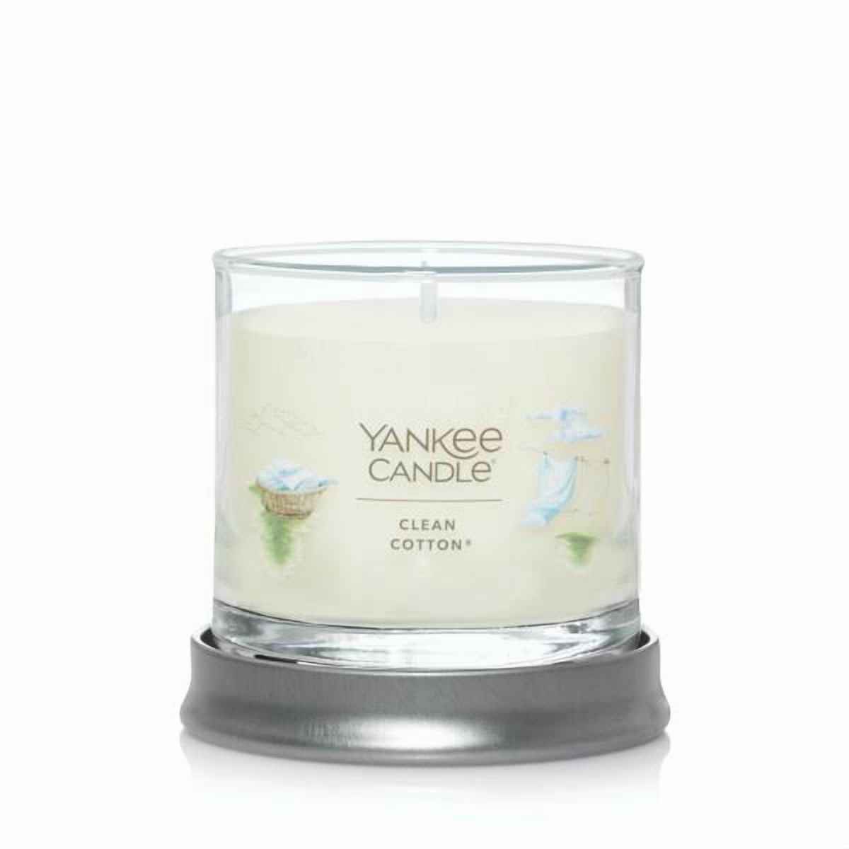 Yankee Candle Small Tumbler Scented Single Wick Jar Candle, Clean Cotton, 4.3 oz (Pack of 2)
