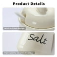 thumbnail image 5 of Salt Bowl,Ceramic Salt Jar with Lid and Spoon for Home and Kitchen 12oz, Beige, 5 of 5