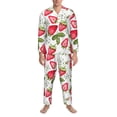 thumbnail image 4 of Kll Strawberry1 Sleepwear Mens Flannel Pajamas,Long Cotton Pj Set, 4 of 9