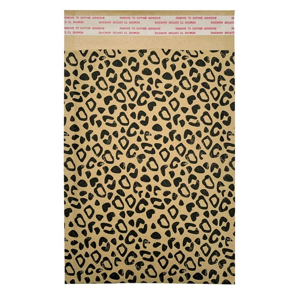 Great Papers! Mailer Padded Bubble, Kraft Cheetah, 6" x 9", Self-Seal, 25 count (2022023)