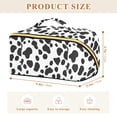 thumbnail image 4 of FORMRS Makeup Bag Travel Cosmetic Organizer for Women Fold Flat Zipper Pouch with Handle, Cow Spots, 4 of 8