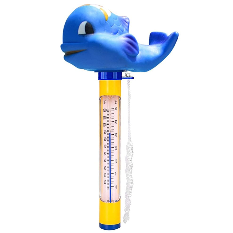 2021 Newly Blue Whale Floating Pool Thermometer Swimming Pool Water Thermometer With String Bath