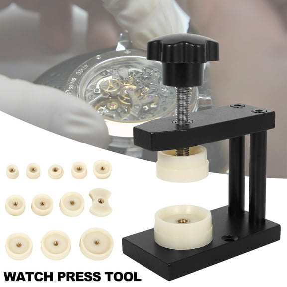 ODOMY Watch Press Set, Professional Watch Back Case Close Watch Press Tools for Watchmaker with 12 Molds, for Watch Repair