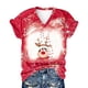 thumbnail image 4 of Pntutb Mujeres Casual Loose Christmas Elk Cuello en V Camisetas de manga corta Hombres Mujeres tops Pntutb Pntutb-8714, 4 of 6